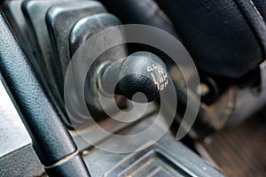 4 wheel drive transmition gearshift   close up shot