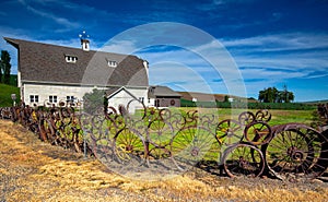 Wheel fence farm Palouse Washington