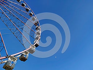 Wheel ferries with blue sky background