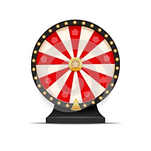 Wheel Of Fortune lottery luck illustration. Casino game of chance. Win fortune roulette. Gamble chance leisure