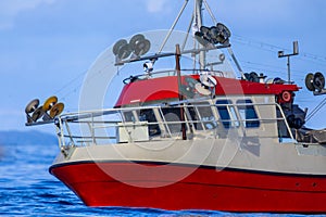 Wheel house of mackerel hook line fishing vessel