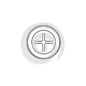 wheel illustration symbol on white background vehicle illsutration icon