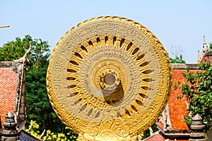 wheel of law or Dhammachakka is symbol teaching of Lord Buddha