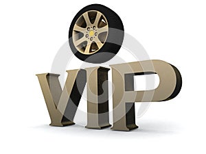 Wheel and letters vip