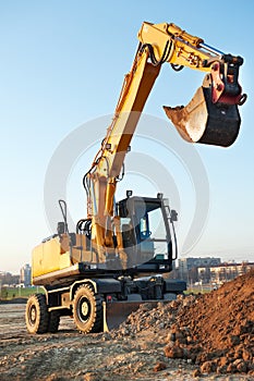 Wheel loader excavator