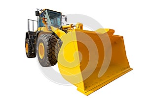 Wheel Loader excavator construction machinery equipment isolated