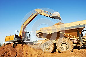 Wheel loader excavator and tipper dumper