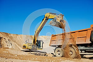 Wheel loader excavator and tipper dumper