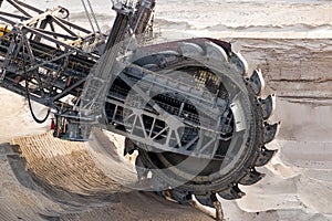 Wheel mining excavator open pit mine