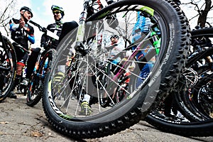 Wheel mountain bike bicycle detail