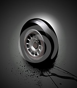 Wheel On Oil