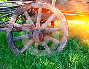 Wheel of old carriage