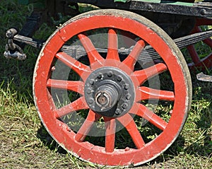 Wheel of an old carriage