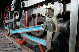 Wheel of an old steem train