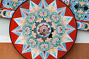 Wheel of a painted oxcart, Sarchi/Costa Rica photo