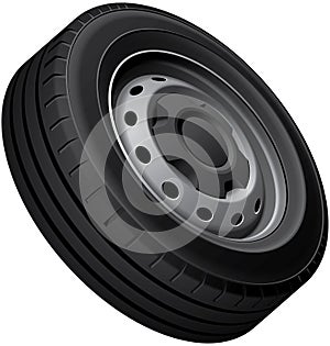 Wheel with pressed disc