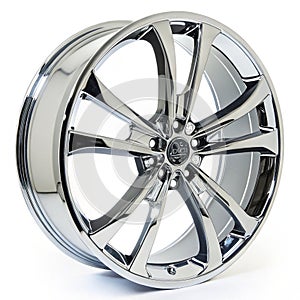 Wheel rim isolated on white background photo