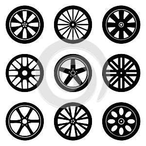 Wheel Rims Vector Set