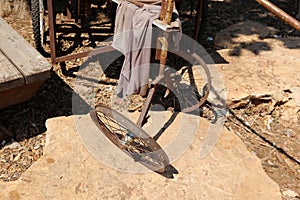 The wheel is a rotating disk