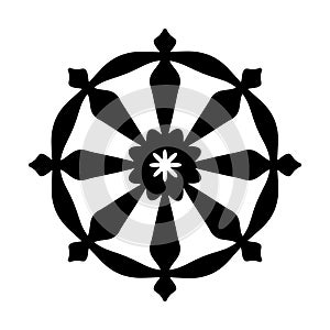 Wheel of Samsara Ã¢â¬â Symbol of Reincarnation, the cycle of death and rebirth (Sacral sign of all Indian religions). photo