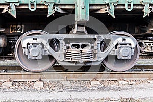 Wheel of steam train. Wheels trains.