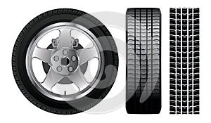 Wheel - Tire and Aluminum Rim