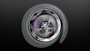 Wheel Tire Speed 3D Rendering Animated Background Animation