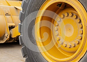 Wheel on tractor