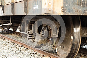 Wheel of a train