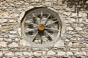 Wheel from wain in the wall