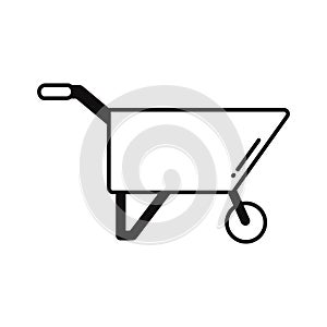 Wheelbarrow  Vector Icon which can easily modify or edit