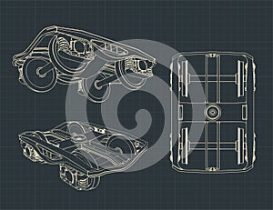 Wheelbase of a train car drawings