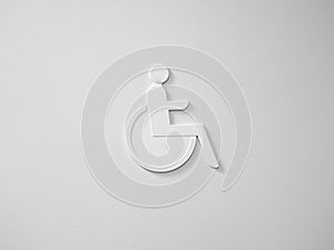 Wheelchair access in white