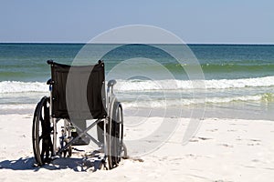 Wheelchair At Beach