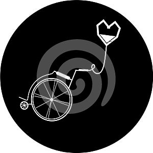 Wheelchair in black circle icon. Attractive, beautifully and faithfully designed wheelchair Icon. Wheelchair, handicapped or acces