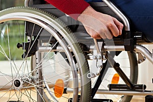 Wheelchair breaks photo