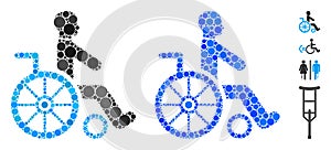 Wheelchair Mosaic Icon of Circle Dots photo