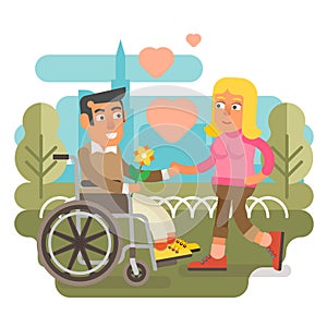 Wheelchair couple dating photo