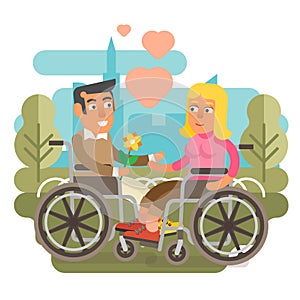 Wheelchair couple dating photo