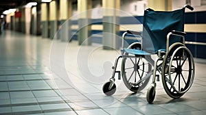 Wheelchair designated for elderly and disabled passengers.AI Generated