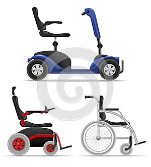 Wheelchair for disabled people stock vector illustration photo