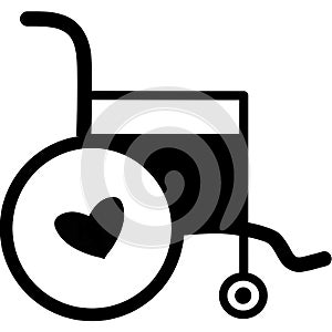 Wheelchair flat icon. Vector wheelchair icon. Attractive and Beautifully or Faithfully Designed Wheelchair Icon. Wheelchair, handi