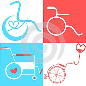 Wheelchair flat icon. Vector wheelchair icon. Attractive and Beautifully or Faithfully Designed Wheelchair Icon. Wheelchair, handi