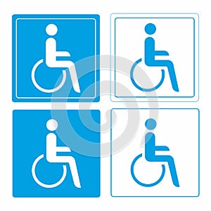 Wheelchair or handicap person symbol