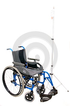 Wheelchair for handicaped on white