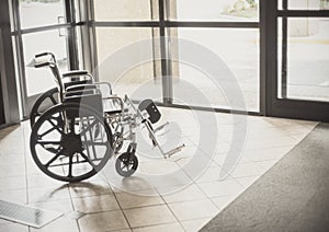 Wheelchair in a hospital