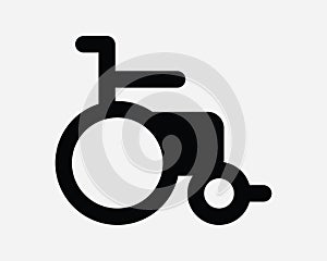 Wheelchair Icon Disabled Disable Disability Wheel Chair Medical Handicap Aid Hospital Care Black White Graphic Clipart Artwork