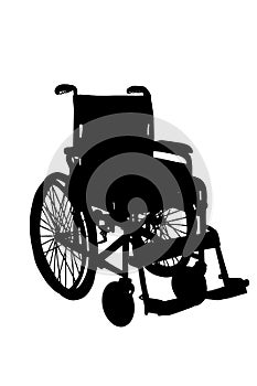 Wheelchair illustration drawing and on sitting cute cartoon characters girl or boy and speech bubble with colors background