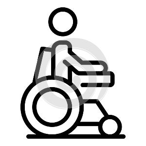 Wheelchair medical electric icon, outline style