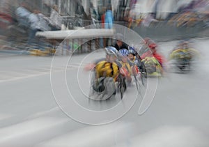 Wheelchair-motion blur